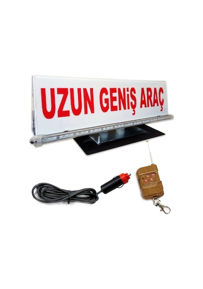 Uzun Ve Geniş Araç Tabelası (Tepe Lambası)(Led Çakarlı 12 V)