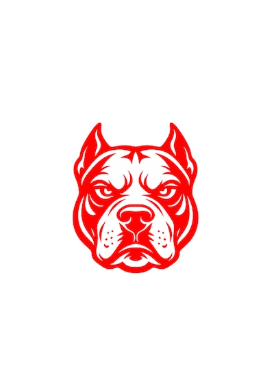 Pitbull Köpek Tasarımlı Oto Sticker Düz Zemin Uyumlu 15x18cm