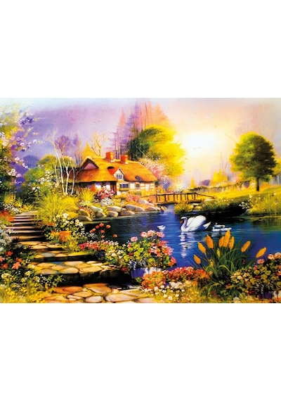 Nova 41067 - 1000 Parça Kuğulu Bahçe Puzzle