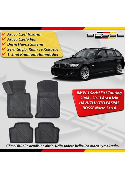 Bmw 3 Serisi E91 Paspas Araca Özel Touring 2004-2013 Derin Havuzlu Bosse North Serisi