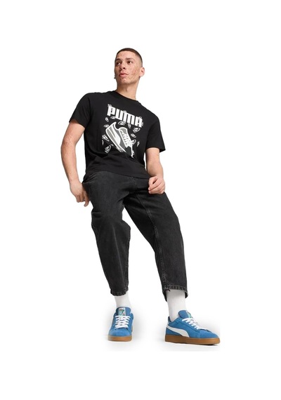 Puma Erkek Tişört Graphics Sneaker Tee 68320901 Siyah