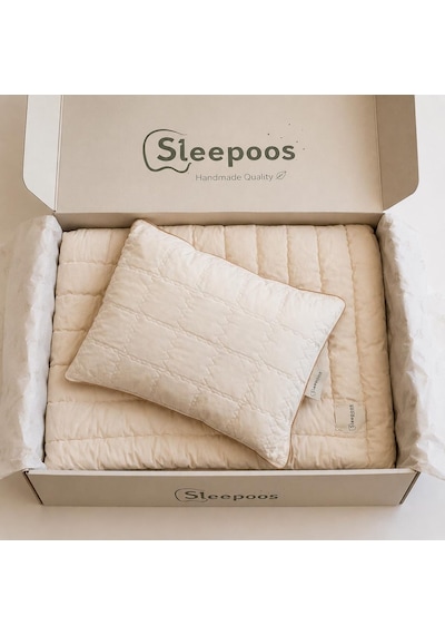 Sleepoos Yün Bebek Yastık ve Yorgan Takımı