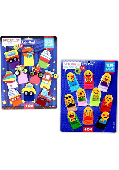 2 Set 20 Parça Tox Taşıtlar ve Emojiler Parmak Kukla T106 T181