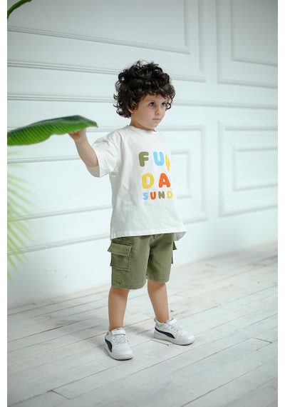 Miababy Kargo Cepli İkili Takım Haki