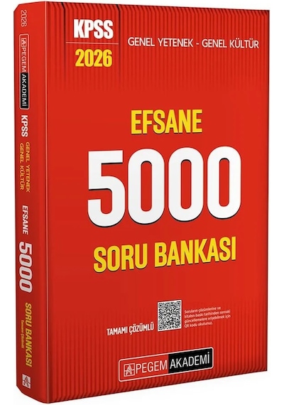 Pegem 2026 Kpss Genel Yetenek Genel Kültür Efsane 5000 Soru Banka