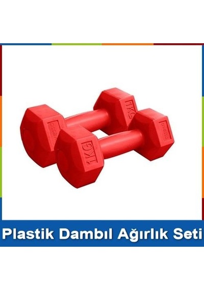 1 Kg 2 Adet Plastik Köşeli Dambıl Ağırlık Seti Diğer