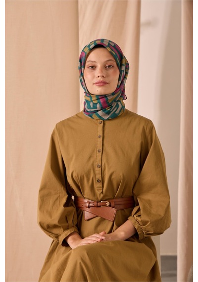 Silk Home Soft Eşarp 73096-21 Yeşil, Hardal, Pembe, Vizon