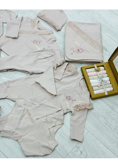 Bebitof Bebessi Nakışlı 10 Lu Hastane Cıkısı Gül Kurusu