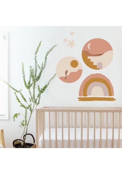 MSticker Bohem Tarzı 3'lü Çocuk Odası Sticker Seti