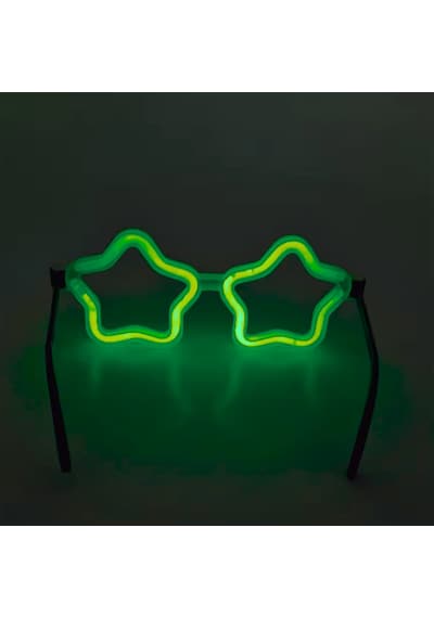 Yıldız Glow Gözlük - Yıldız Şekilli Glow Stick Gözlüğü - Glow Partisi Gözlük 12 Adet 5691 "