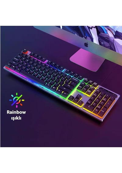 Hp K100 Mekanik Rainbow Gaming Oyuncu Klavye İngilizce