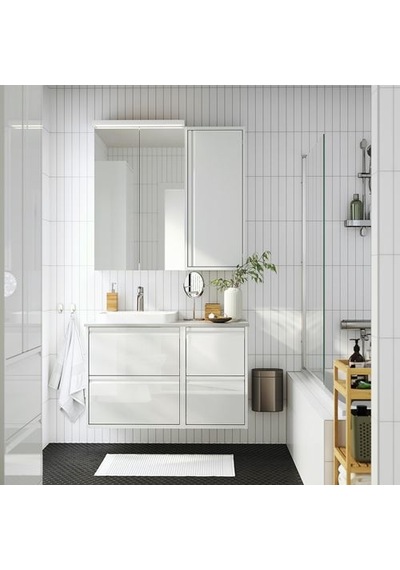Ikea Ängsjön Banyo Duvar Dolabı, Parlak Cila Beyaz, 40x15x95 Cm Ikea Ängsjön Banyo Duvar Dolabı, Parlak Cila Beyaz, 40x15x95 Cm
