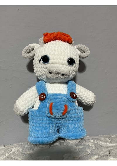 Amigurami Gömlekli İnek 02 - Çok Renkli