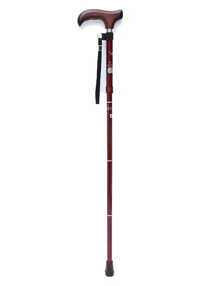 606saw Taşlı Katlanır Baston 9030-1 Bordo Desenli