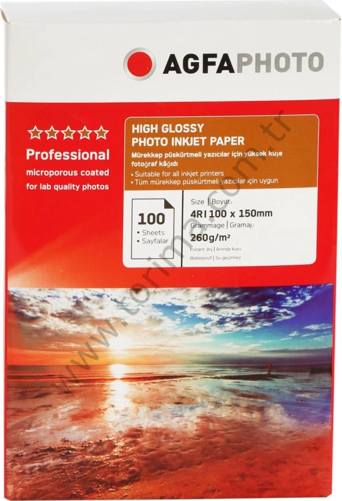 Agfa Photo İnkjet Kağıt 10x15cm Glossy Parlak