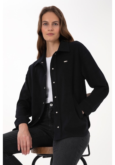 U.s. Polo Assn. Kadın Siyah Gömlek Örme 50314179-vr046 Sıyah