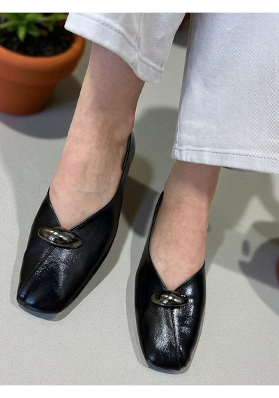 Aska Shoes Shoes Günlük Tokalı Babet 2025aska003 Siyah