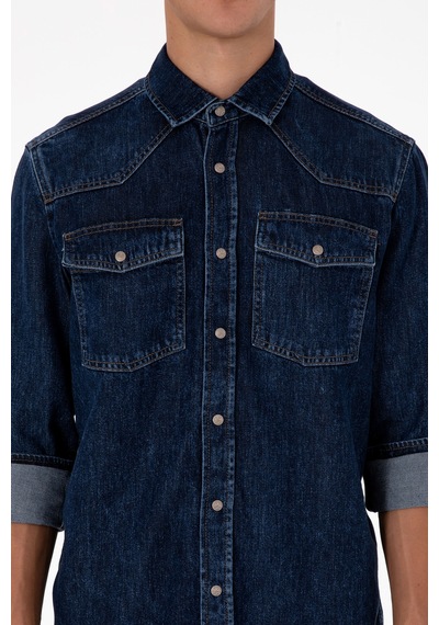 U.s. Polo Assn. Erkek Mavi Gömlek Jean 50308348-dn0022 Mıd Blue