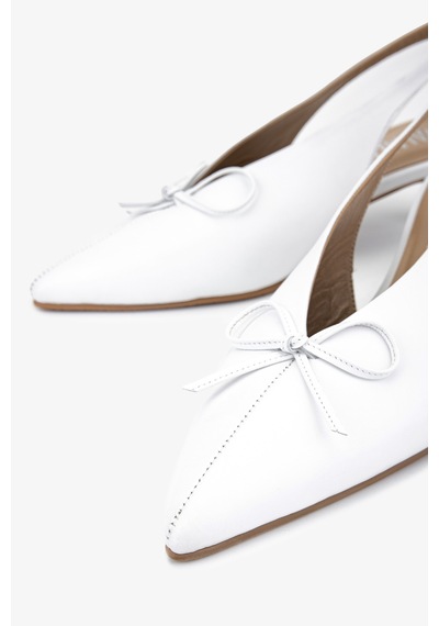 Valmenti Kadın Hakiki Deri Beyaz Slingback Ayakkabı 33 9000a Bn Ayk Y26 Beyaz Dr