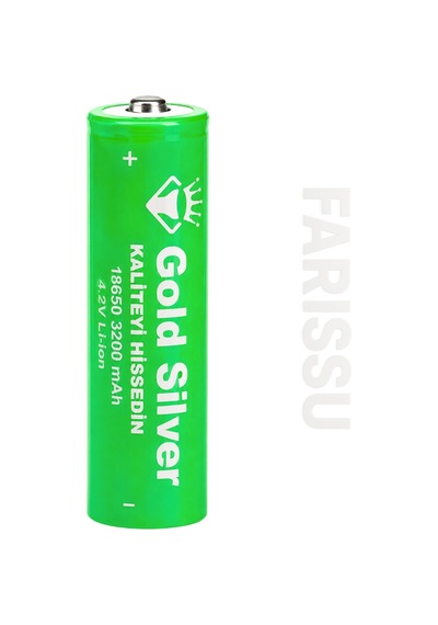 Gold Silver 18650 El Feneri Ve Kafa Lambası İçin Şarj Edilebilir Li-ion Pil - 3200 Mah 4.2v 6 Adet