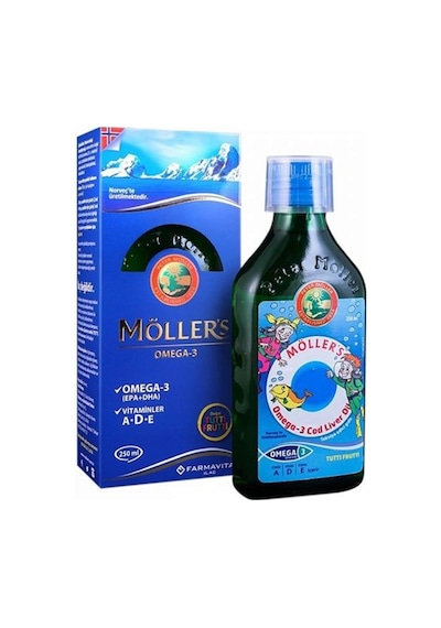 Möllers Omega3 Balık Yağı 250 ML Tutti Furtti + 30 Yumuşak Kapsül