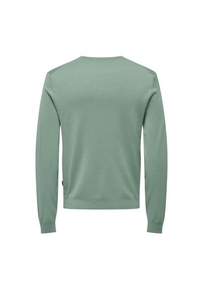 Only & Sons Onswyler Lıfe Reg 14 Ls Crew Knıt Noos Erkek Yeşil Kazak - 22020088