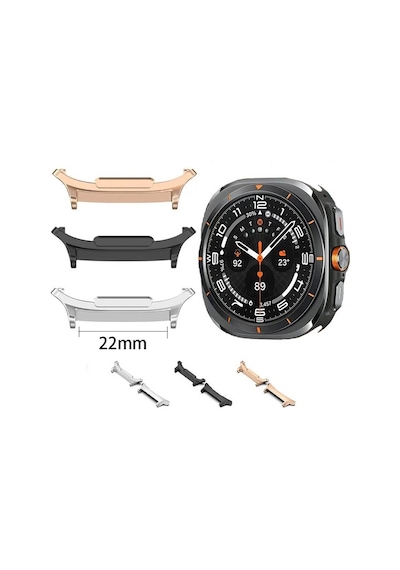 Tuva Teknoloji Galaxy Uyumlu Watch 7 Ultra Metal Kordon Dönüştürücü-gold