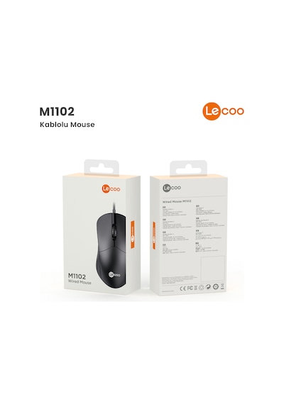Lecoo M1102 USB Kablolu 1200DPI 3 Tuşlu Optik Mouse