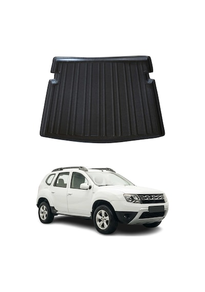 Dacia Duster 4x4 2010+ Uyumlu Araca Özel Kauçuk Tpe Bagaj Havuzu Siyah