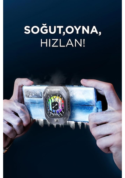 Torima F-25 Kablolu Cep Telefonu Soğutma Fanı Gamer Oyuncu Radyatör Soğutucu Siyah
