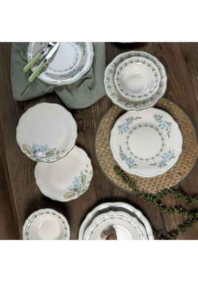 Kitchen Greeny 24 Parça Yemek Takımı - Renkli