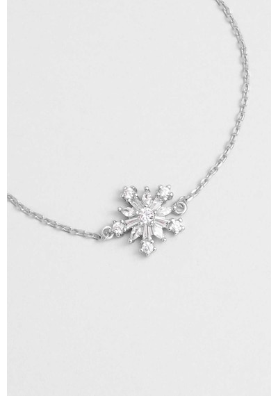 So Chic Elsa 18 Ayar Beyaz Altın Kaplama 19 Cm Gümüş Bileklik Rodyum