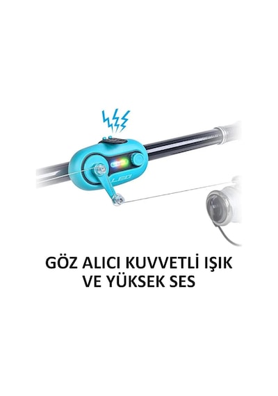 Valkyrie Yüksek Ses Ve Led Işıklı Olta Kamış Balık Alarmı Kollu Hassas Rocker Alarm Kolay Kurulum