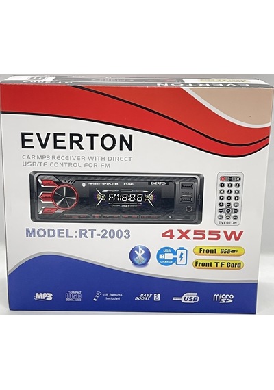 Everton Rt-2003 Çift Usb'Li Usb-Sd-Fm-Aux- Bluetooth Oto Teyp 4X5