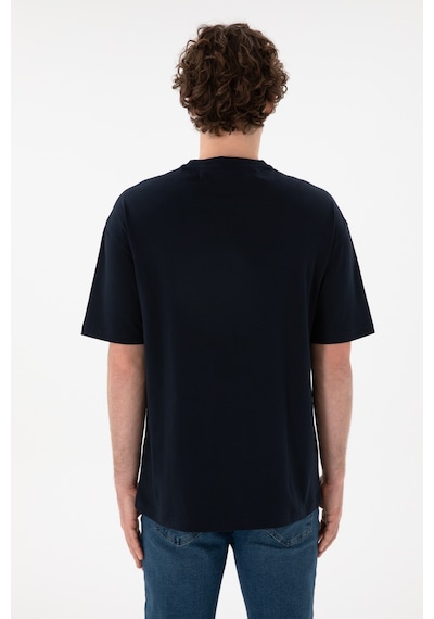 U.S. Polo Assn. Erkek Comfort Fit Bisiklet Yaka Lacivert Tişört 50306017-VR033