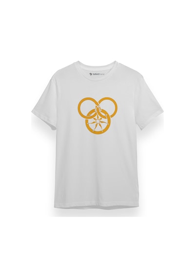 The Wheel Of Time Logo Beyaz Kısa Kol Erkek Tshirt 001