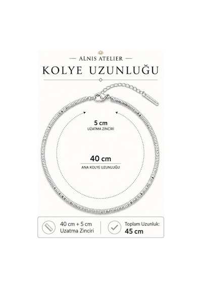 Gümüş Hematit Doğal Taş Kadın Kolye Geometrik Kesim Minimal Tasar Çok Renkli
