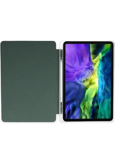 Samsung Galaxy Tab S9 Fe 10.9'' Uyumlu Kalem Bölmeli Uyku Modlu Arkası Silikon Kapak Kılıf Kılıf
