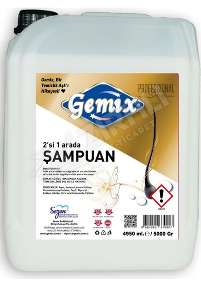 Gemix Saç Şampuanı 2'si 1 Arada 5 Lt