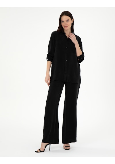 Pierre Cardin Kadın Siyah Pantolon Kanvas-chino 50305978-vr046 Siyah
