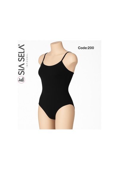 Belpa Sıla Sella Şık Günlük Kombin Askılı Body Siyah