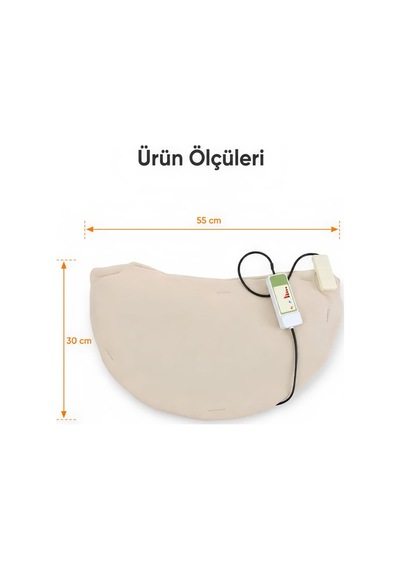 Omak 220v Elektrikli Giyilebilir Bel Ve Karın Isıtıcı Medikal Minder Ev Ofis Bölgesel Isıtma Kemeri Dijital Krem R