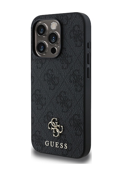 Apple Uyumlu iPhone 15 Pro Max Kılıf Guess Lisanslı Magsafe Şarj Özellikli Small 4g Classic Siyah