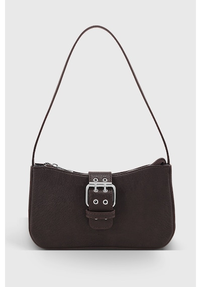 Housebags Kadın Kahverengi Vintage Görünüm Tokalı Omuz Çantası 268 Kahverengi
