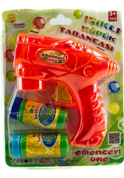 Oyuncak Köpük Tabancası Işıklı 2 Adet Köpük