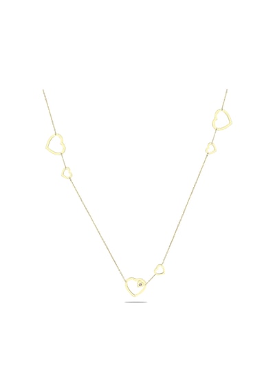 Kuyumcudukkani Zincirli "kalplerimiz"kolye-37225-g Gold