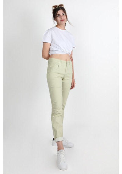 Balins Bayan Gabardin Pantolon Mint Mint Yeşili