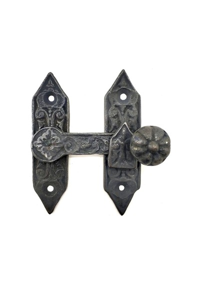 Antika Tarz Dekoratif Pirinç Kapı, Pencere Mandalı - 86x72 Mm, Oksit Ürün Adı