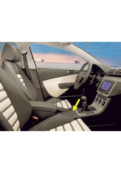 Vw Passat B6 2006-11 Orta Konsol Bardaklık Sürgülü Perdesi Siyah