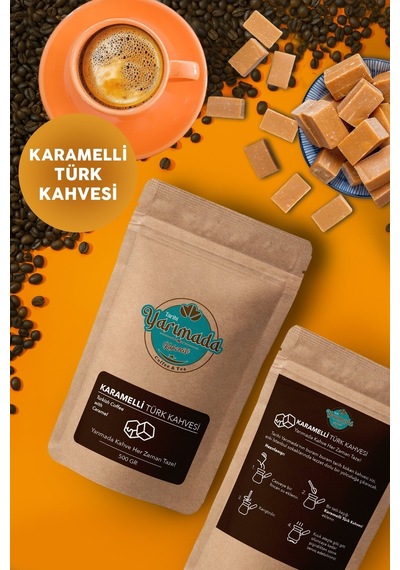 Tarihi Yarımada Kahvecisi Taze Çekilmiş Orta Kavrulmuş ve Öğütülmüş Karamelli Türk Kahvesi 500 G